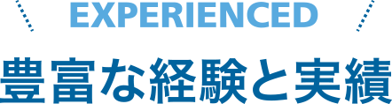 豊富な経験と実績